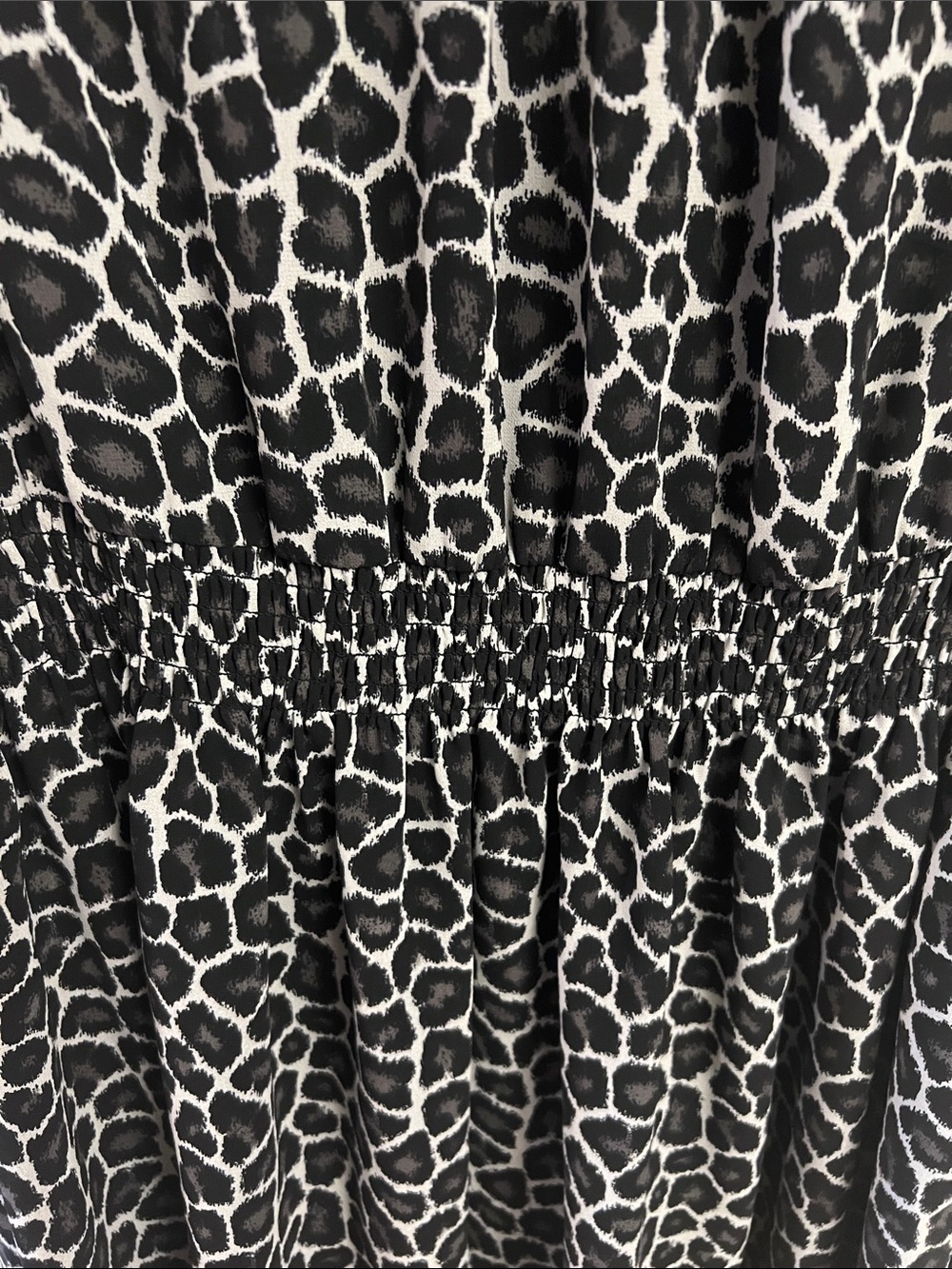 MICHAEL Michael Kors Black and White Leopard Print Long Sleeve Dress - Picture 6 of 8